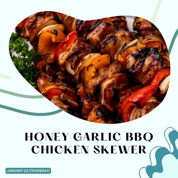 HONEY GARLIC BBQ CHICKEN SKEWER