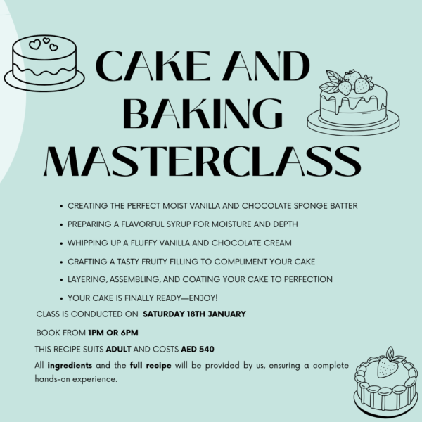 CAKE AND BAKING MASTERCLASS