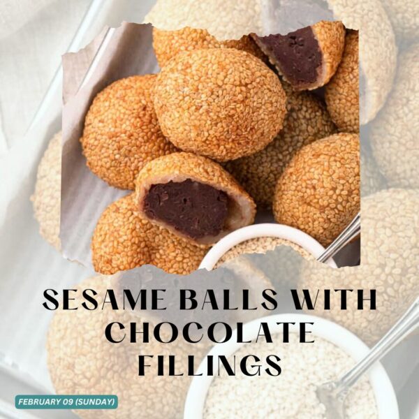 SESAME BALLS WITH CHOCOLATE FILLINGS